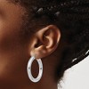 Black Bow Jewelry 5mm, Sterling Silver, Large Round Hoop Earrings - 35mm (1 3/8 Inch) - 3 of 4