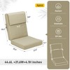 Aoodor 46 x 21 x 4 Inches Patio High Back Chair Cushions, Olefin Fabric Slipcover, Sponge Foam Filling, Set of 4 - 3 of 4