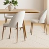 7-Piece Extendable Dining Table Set for 6, Upholstered Curved Back Chairs and 94.5'' Mid-Century Expandable Table for Dining Room-Maison Boucle - 2 of 4