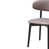 20.87" Lanae Dining Chair Gray Polish Microfiber and Black Finish - Acme Furniture - 2 of 4