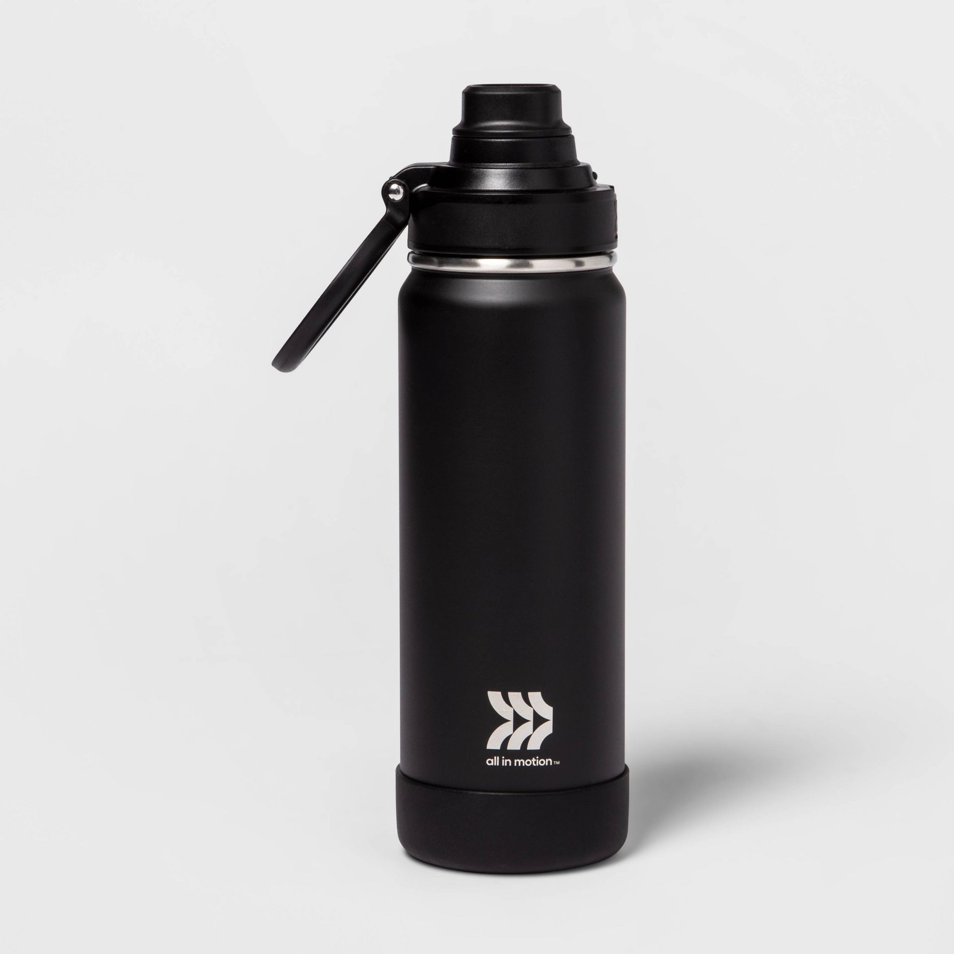 24oz Vacuum Insulated Stainless Steel Water Bottle Black - All In Motion™: Portable Drinkware