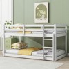 Okak Rubber Wood Twin Loft Bunk Bed,Low Profile Double Deck Bed with Wide Ladder & Reinforced Slats,Multi-Functional Loft Bed for Kids,Teens - 2 of 4