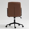 Anybear Office Chair with Wheels and Arms Ergonomic PU Leather Computer Rolling Swivel Chair with Padded Armrest - 4 of 4
