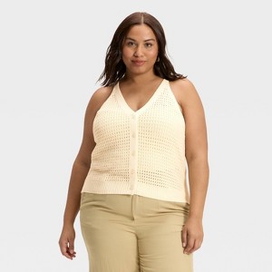 Women's Crochet Vest - A New Day™ - 1 of 3