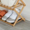 Basicwise Bamboo Foldable Shoe Rack, Free Standing Shoe Organizer Storage Rack - 4 of 4