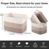 Aoibox Woven Cotton Rope Storage Baskets Set of 3 Gradient Yellow Large Capacity for Toys Towels Bathroom Closet Organization - 4 of 4