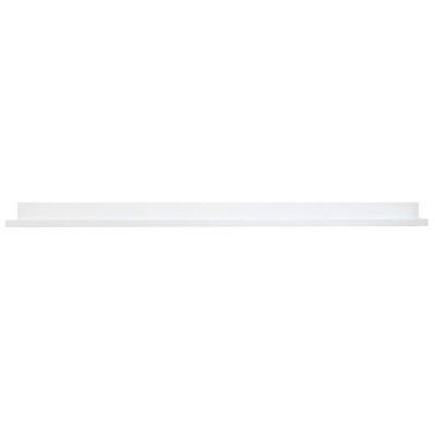 InPlace 48" x 4.5" Picture Ledge Wall Shelf White: Modern Floating Photo Display, MDF, Includes Mounting Hardware