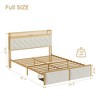 Bed Frame with Storage Headboard and 2 Drawers LED Lights - 4 of 4