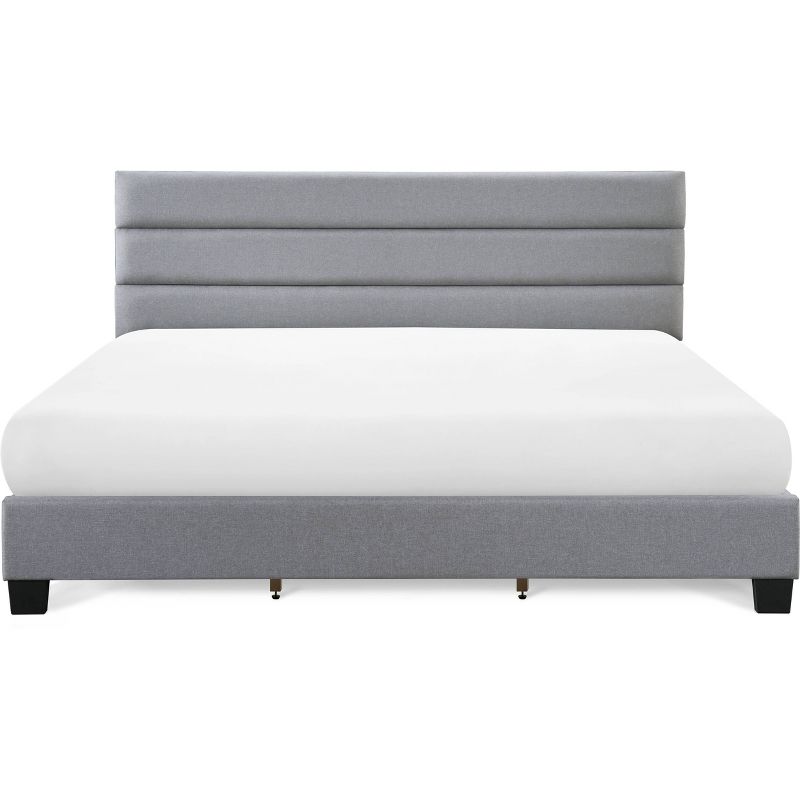 Hudson Upholstered Bed Gray - ClickDecor, 1 of 14