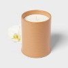 14oz Ceramic Ribbed Jar Candle Coconut White Woods - Threshold™ - 3 of 4