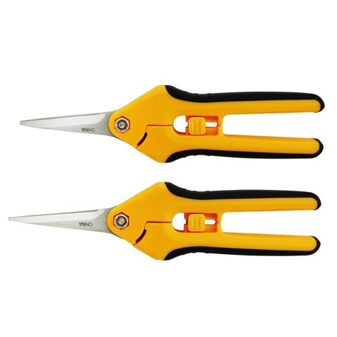 2 Pack Garden Pruning Shears Set Bypass Pruner Straight Blade Scissors USA