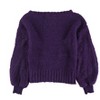 bar III Womens Bishop Sleeve Pullover Sweater, Purple, Small - 2 of 2