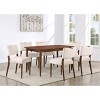 Comfort Pointe Bonito Rectangle Dining Table Walnut Finish: Birch Veneer, Seats 6, Floor Glides - 2 of 4