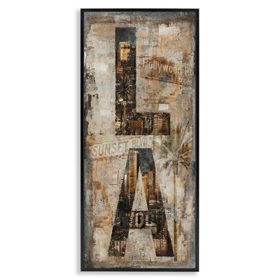 Stupell Industries Los Angeles Montage Collage, 10" x 24"