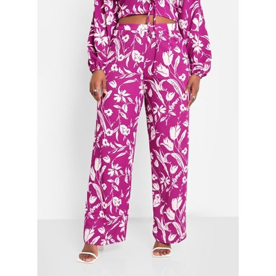 Rebdolls Women's Nylah Floral Wide Leg Pant