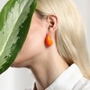 SOHI Women's Pumpkin Orange The Medium Teardrop Stud Earrings - 3 of 4