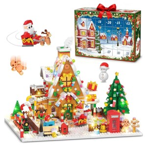 Gingerbread House Building Set 1763PC Advent Calendar Christmas Countdown Kit for Adults & Kids Ages 6+ - 1 of 4