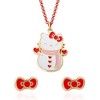 Sanrio Hello Kitty Snowman Necklace and Earring Christmas Set - 4 of 4