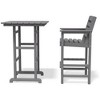 Hyleory 3-Piece HDPE Outdoor Patio Bar Set with Bar Stools - 2 of 4