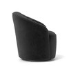 SEYNAR Modern Velvet Upholstered 360 Degree Swivel Barrel Chair with Button Tufted Back Set of 2 - 4 of 4