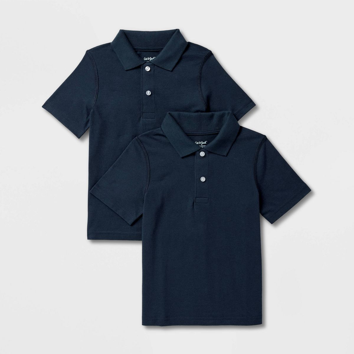 Toddler Boys' 2pk Adaptive Short Sleeve Uniform Polo Shirts - Cat & Jack™