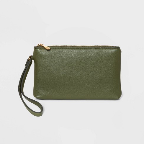 Wristlet Pouch Clutch A New Day Olive Green