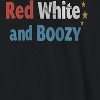 Rerun Island Men's Red White And Boozy Golden Star Americana 4Th Of July Long Sleeve Graphic Cotton Sweatshirt Hoodie - 2 of 4