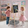 Kinder King Kids Art Easel Double-Sided Art Easel with Whiteboard and Chalkboard for Painting - 2 of 4