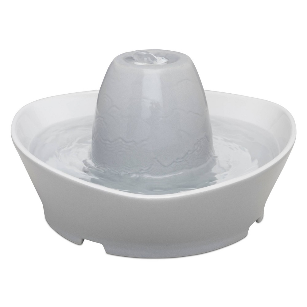 PetSafe Creekside Ceramic Pet Fountain - White: 60 Oz Capacity, Automated, Suitable for Cats and Dogs, All Ages