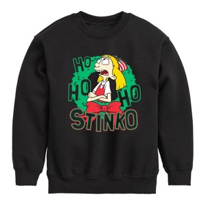 Boys' - Hey Arnold! - Ho Ho Ho Stinko Graphic Long Sleeve Fleece Sweatshirt - 1 of 4