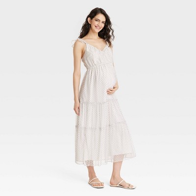 Image of Flutter Sleeve Tulle Maxi Maternity Dress - Isabel Maternity by Ingrid & Isabel™ L