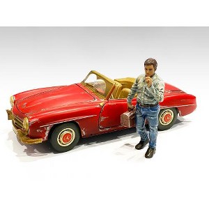 Auto Mechanic Chain Smoker Larry Figurine for 1/18 Scale Models by American Diorama - 1 of 3