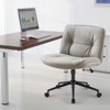 CAVINAS PU Leather Swivel Office Chair on Wheels,Gaming Chair with Adjustable Height and Lumbar Support,Armless Computer Chair for Office - 2 of 4