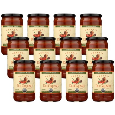 La Famiglia DelGrosso Organic Tomato Basil Pasta Sauce - 12 pack, 24 oz