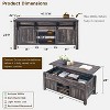 SinCiDo Lift Top Coffee Table, Farmhouse 48" Center Table w/ Lifting Platform, Hidden Storage Room, Adjustable Partition, & Arched Sliding Door - 3 of 4