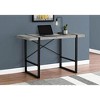 Monarch Specialties Computer Desk Home Office Laptop 48InchL Work Metal Laminate Grey Black Contemporary Modern - 2 of 4