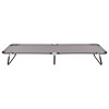 vidaXL Folding Sun Lounger Gray Steel - 2 of 4