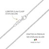 KISPER Silver Diamond Cut Cable Link Chain Necklace – 925 Sterling Silver Jewelry for Women & Men with Lobster Clasp – Made in Italy - 3 of 4