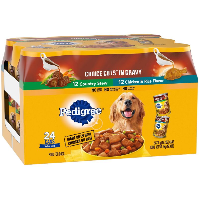 Pedigree Choice Cuts in Gravy Beef, Chicken &#38; Rice Adult Wet Dog Food - 13.2oz/24ct, 5 of 6