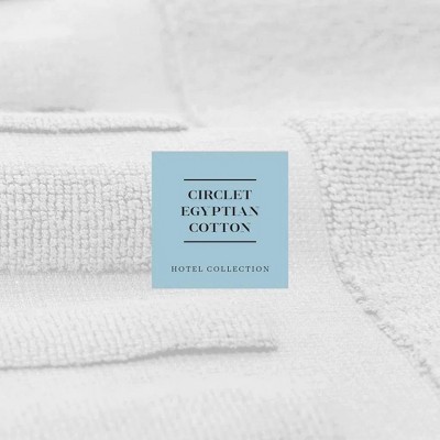 Luxury Bath Mat Floor Towel Set Absorbent Cotton Hotel Spa Shower Bathtub Mats [Not a Bathroom Rug] 22x34 inch 2 Pack | Gray and White