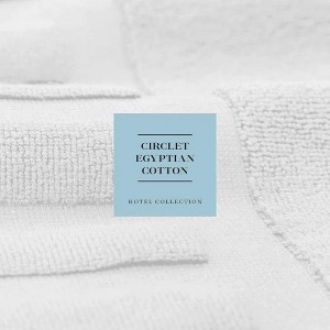 Luxury Bath Mat Floor Towel Set Absorbent Cotton Hotel Spa Shower Bathtub Mats [Not a Bathroom Rug] 22x34 inch 2 Pack | Gray and White - 1 of 4