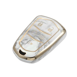 Unique Bargains Compatible 5 Button Car Key Fob Cover for Cadillac Escalade ATS CTS - 1 of 4