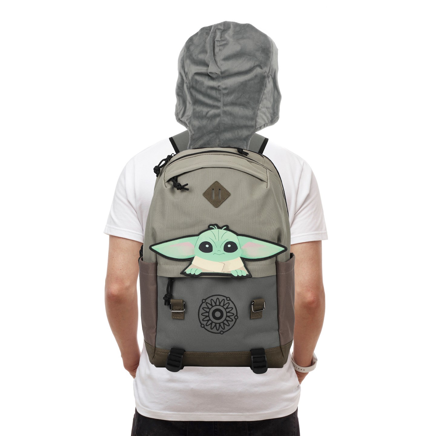 Рюкзак Star Wars The Mandalorian Grogu Pouch 17" Adult Hooded — фото 6
