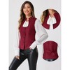 INSPIRE CHIC Women's U-Neck Single-Breasted Jacquard Gothic Steampunk Waistcoat - 2 of 4
