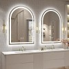 Apmir Super Bright 192 LEDs/m LED Lighted Anti-Fog Tempered Glass Arched Bathroom/Vanity Mirror with ETL & 3-Year Warranty - 3 of 4