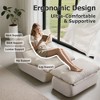 BDELITE Bean Bag Chair for Adults with Ottoman, Memory Foam Filler for Living Room-61.41*31.89*29.53 Inch - 3 of 4