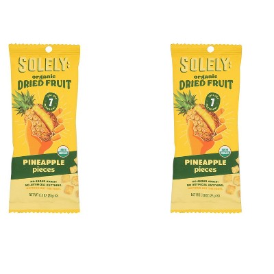 Solely Organic Dried Fruit Pieces Pineapple - Case of 2/10/.8 oz