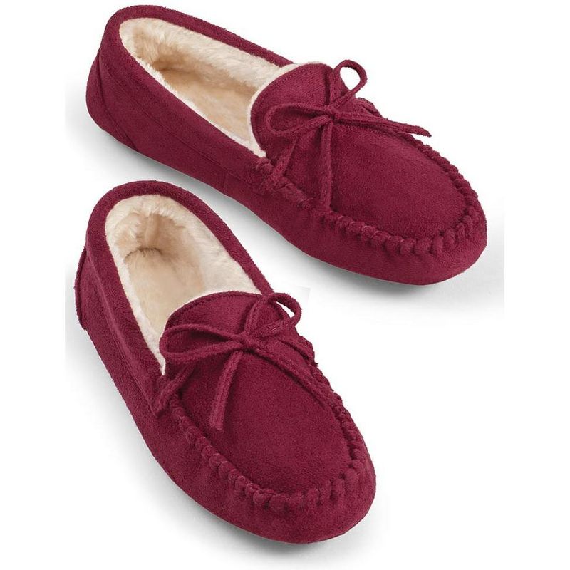 Collections Etc Women's Faux Suede Moccasins, 3 of 4