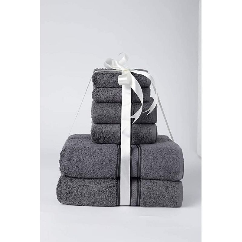 Noble House Ultra Soft 100% Cotton Extra Heavy & Absorbent Hotel & Spa Feel 6pc Bath Towel Set Bathroom 2 Bath Towels 2 Hand Towels 2 Washcloths, 5 of 6