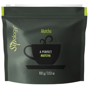 Sipology Premium Matcha 3.53oz Bag, 62.5 Servings, Natural Energy & Antioxidants - 1 of 4